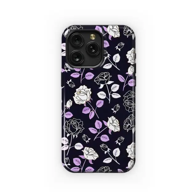 Samsung Galaxy A22 5G Dark Rose Garden Print Phone Case