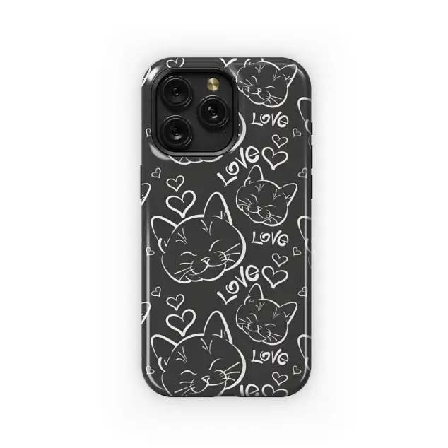 Samsung Galaxy A23 5G Cat Love Line Art Phone Case