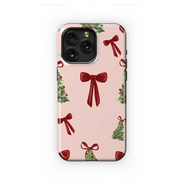 Samsung Galaxy A23 5G Pink Christmas Tree and Bow Holidays Phone Case