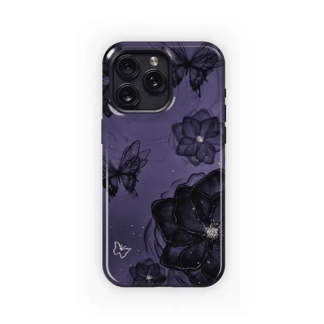 Samsung Galaxy A24 4G Dark Floral Butterflies Phone Case
