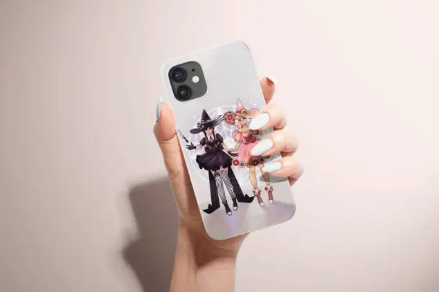 Samsung Galaxy A25 Wednesday and Enid Sunshine and Midnight Window Phone Case