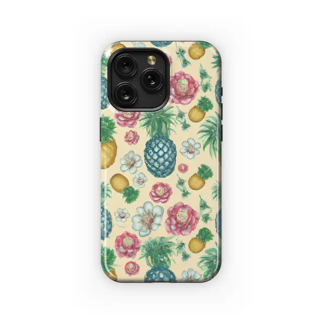 Samsung Galaxy A32 4G Pineapple and Gardenia Print Phone Case