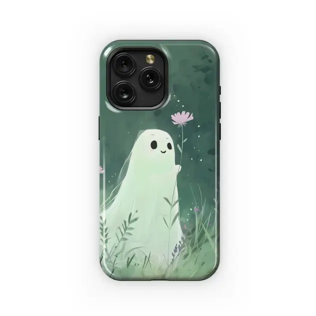 Samsung Galaxy A32 5G Cute Little Spooky Ghost with Flower Phone Case