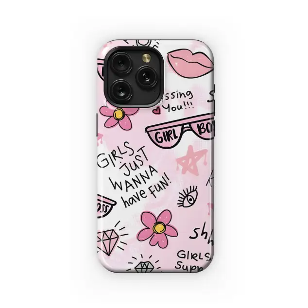 Samsung Galaxy A35 Girl Boss Lips Flowers Phone Case
