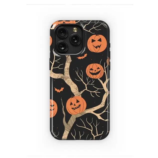 Samsung Galaxy A36 Ghoulish Pumpkin Tree Grove Art Phone Case