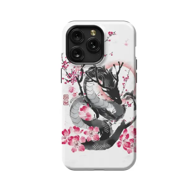 Samsung Galaxy A50 Japanese Flower Blossom Dragon Phone Case