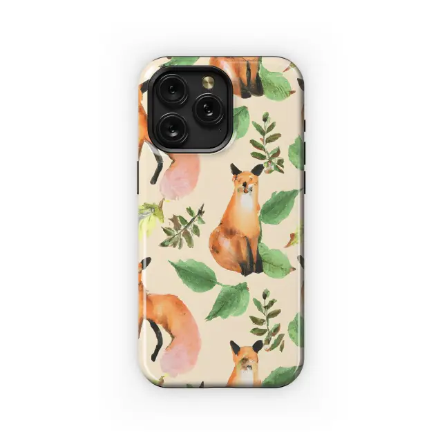 Samsung Galaxy A50 Watercolor Forest Animals Leaves Phone Case