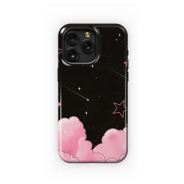 Samsung Galaxy A51 5G Midnight Blush and Shooting Stars Phone Case