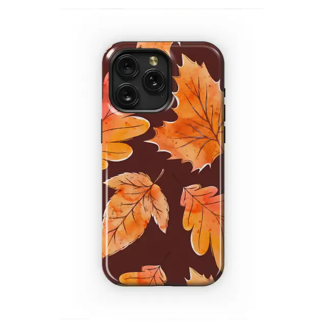Samsung Galaxy A52 Falling Autumn Leaves Watercolor Phone Case