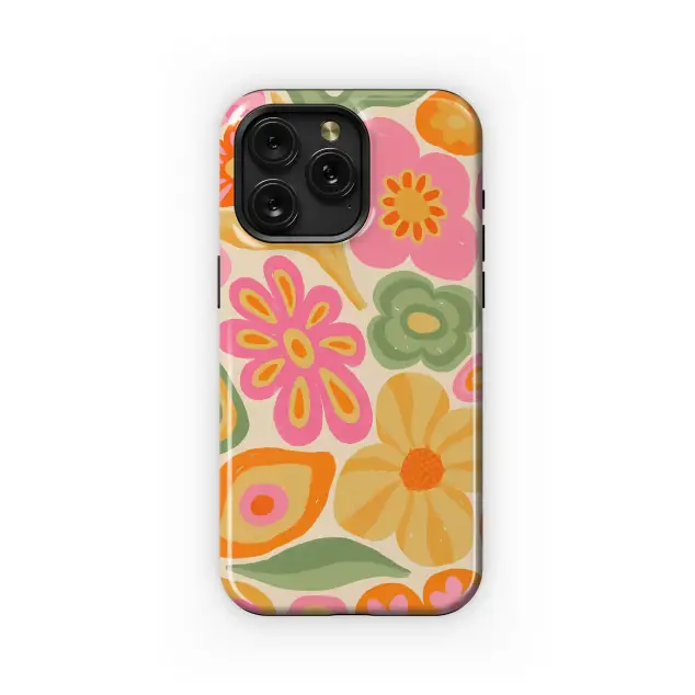 Samsung Galaxy A52 Retro Groovy Floral Pop Art Phone Case