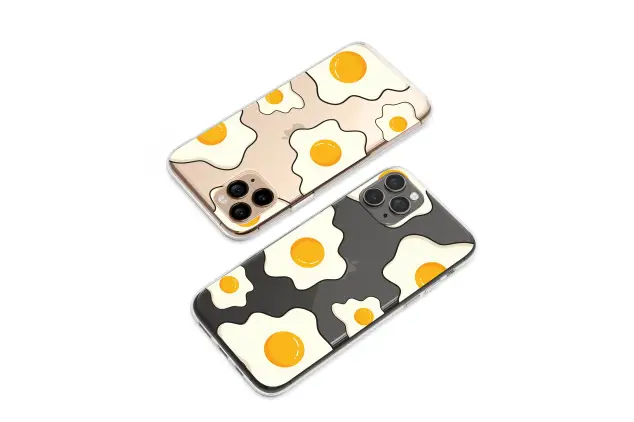 Samsung Galaxy A52s 5G Clear Cute Sunny Side Up Breakfast Art Phone Case