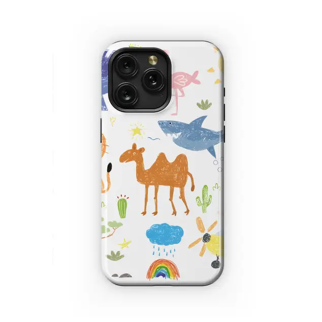 Samsung Galaxy A52s 5G Happy Kids Doodle Animals Phone Case