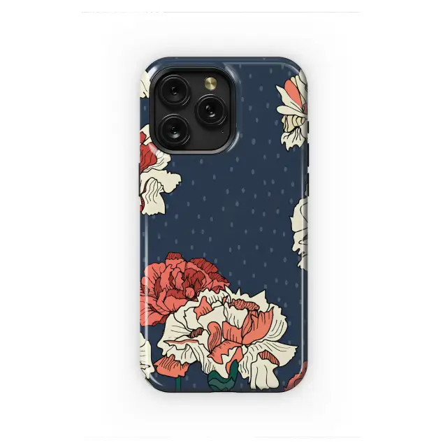 Samsung Galaxy A52s 5G Midnight Garden Carnation Bloom Art Phone Case