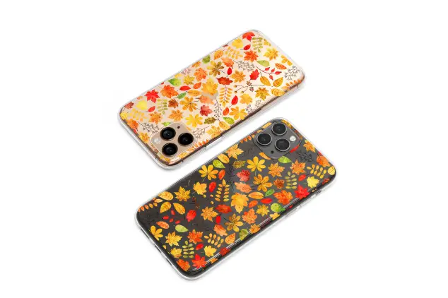 Samsung Galaxy A53 5G Clear Midnight Harvest Autumn Leaf Design Phone Case
