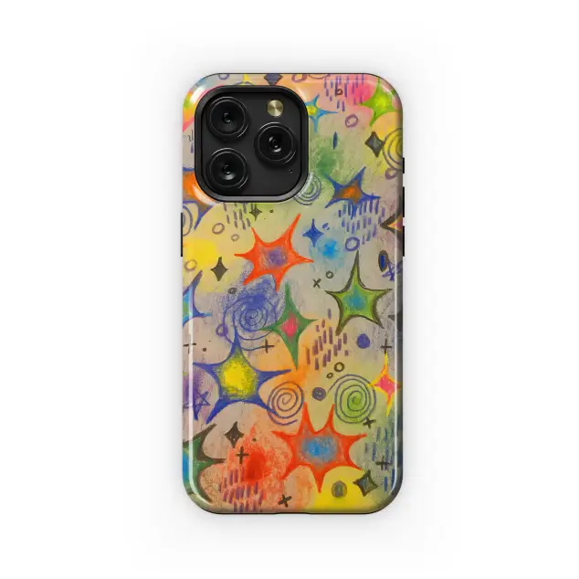 Samsung Galaxy A53 5G Colorful Sparkly Star Hand Drawn Phone Case