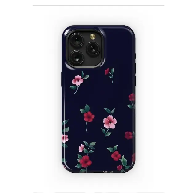 Samsung Galaxy A55 Crimson Blooms in the Twilight Phone Case