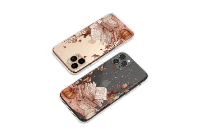 Samsung Galaxy A6 2018 Clear Enchanted Autumn Reading Nook Art Phone Case