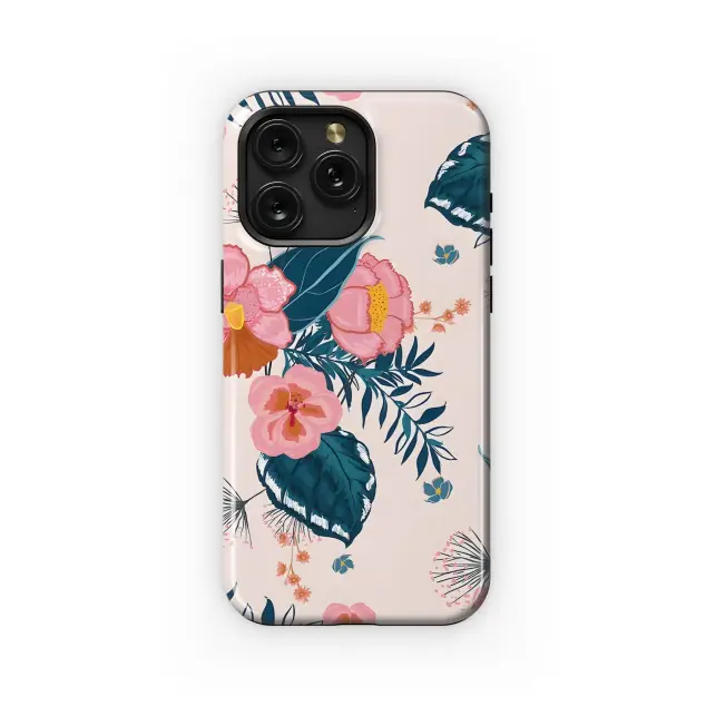 Samsung Galaxy A6 2018 Lush Pink Tropical Floral Phone Case