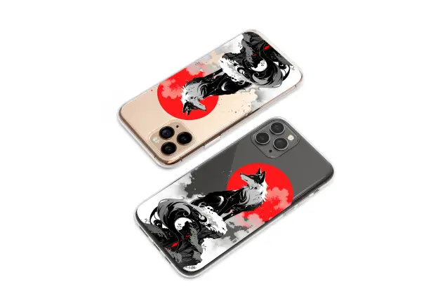 Samsung Galaxy A71 4G Clear Scarlet Moon, Silent Sentinel Phone Case