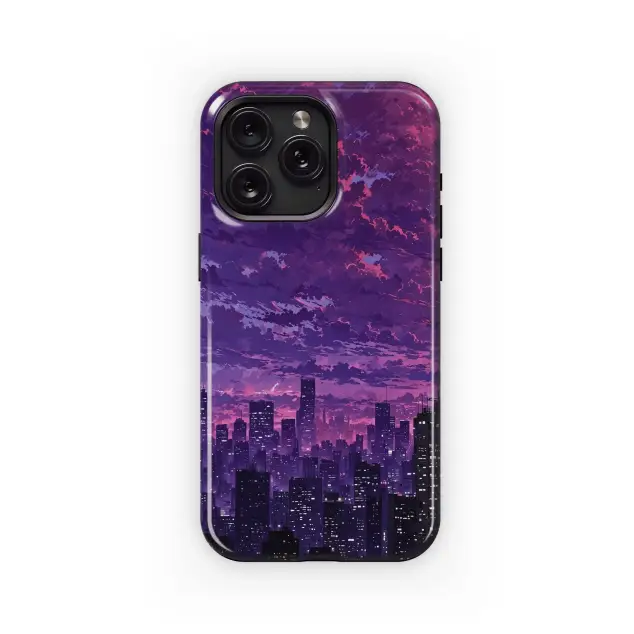 Samsung Galaxy A71 4G Purple City Sunset Phone Case
