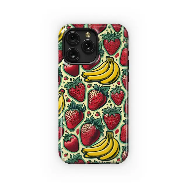 Samsung Galaxy A71 4G Retro Strawberry Banana Phone Case