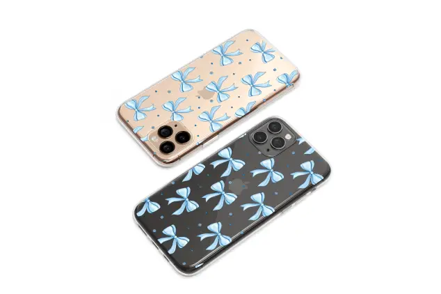 Samsung Galaxy A71 5G Clear Delicate Blue Bows Watercolor Dream Phone Case
