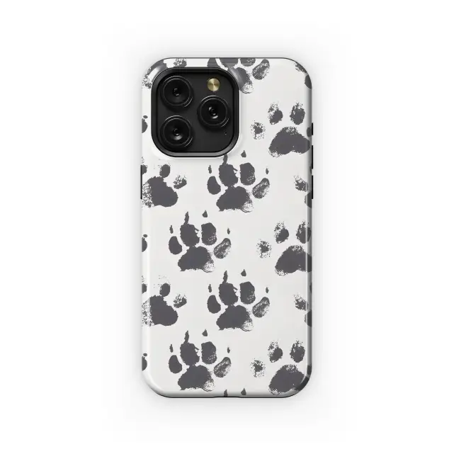 Samsung Galaxy A71 5G Monochrome Dog Paw Prints Phone Case
