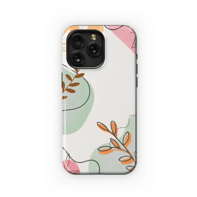 Samsung Galaxy A71 5G Serene Shapes and Floating Leaves Phone Case