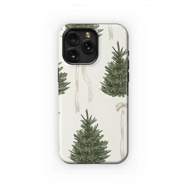 Samsung Galaxy A72 Elegant Holiday Tree & Ribbon Art Phone Case