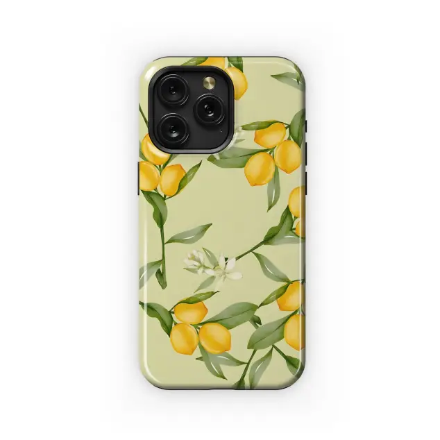 Samsung Galaxy J3 2017 Fresh Watercolor Lemon Branch Print Phone Case