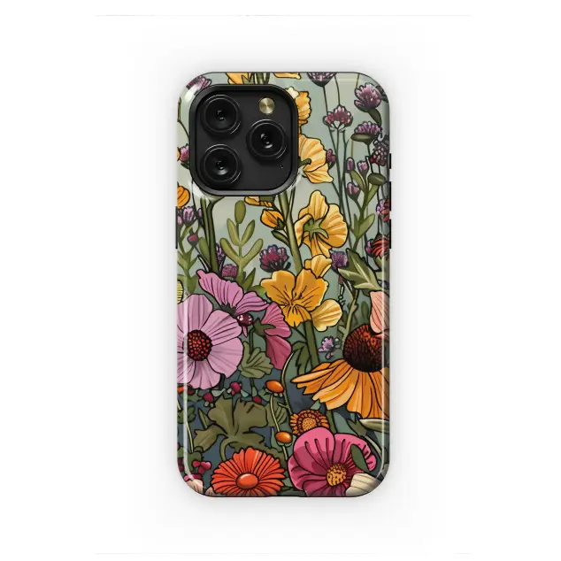 Samsung Galaxy J3 2017 Vibrant Wildflower Meadow in Bloom Phone Case