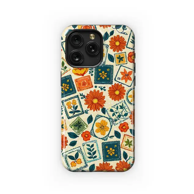 Samsung Galaxy J3 2017 Vintage Floral Stamps Phone Case
