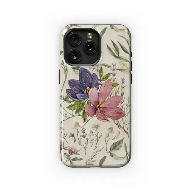Samsung Galaxy J6 2018 Vintage Botanicals from a Meadow Journal Phone Case