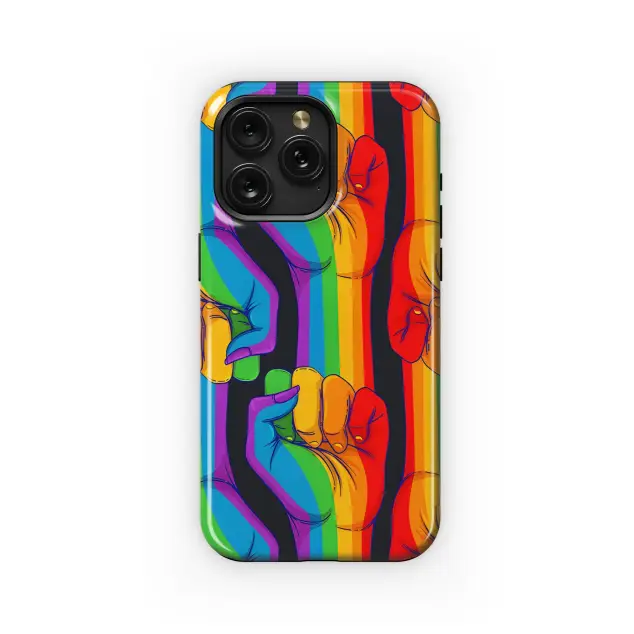 Samsung Galaxy Note 10 Lite Rainbow Fist LGBT Rights Symbol Logo Phone Case