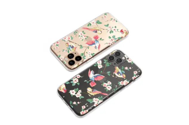 Samsung Galaxy Note 10 Plus Clear Birds of the Midnight Blossom Phone Case