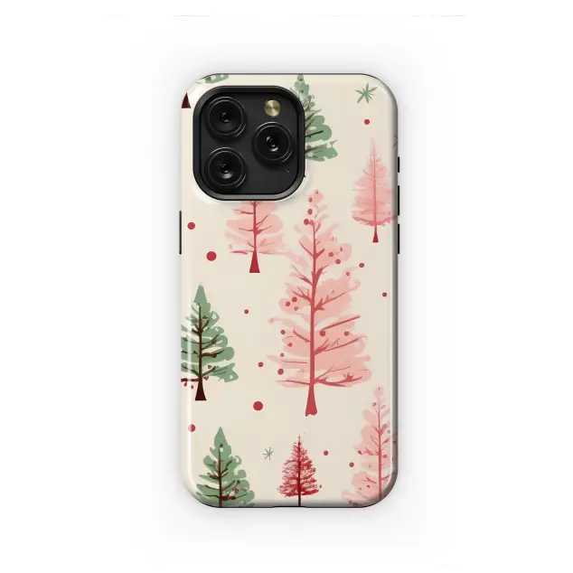 Samsung Galaxy Note 10 Plus Pink Christmas Tree Winter Forest Holiday Pattern S S Phone Case