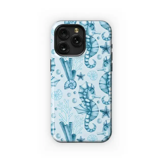 Samsung Galaxy S10 Lite Ocean Blue Little Seahorses Phone Case