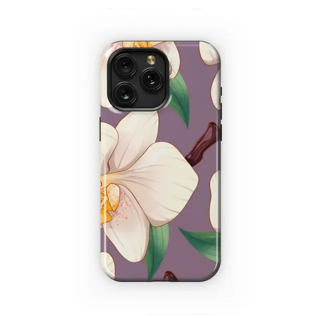 Samsung Galaxy S20 5G Graceful Orchid Bloom on Plum Phone Case