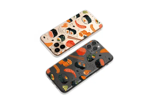 Samsung Galaxy S20 FE 2022 Clear Midnight Sushi Feast Illustration Phone Case