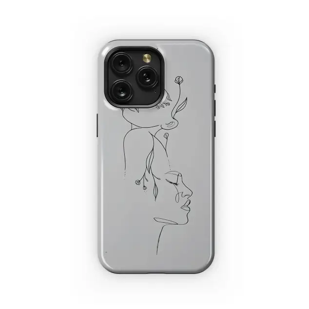 Samsung Galaxy S20 FE 2022 Floral Face Line Art Phone Case