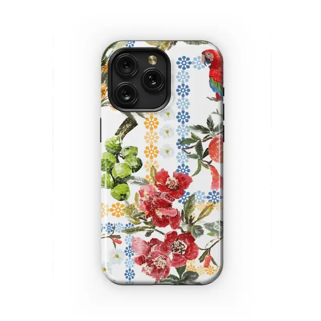 Samsung Galaxy S20 FE 2022 Macaw Floral Tropical Print Phone Case