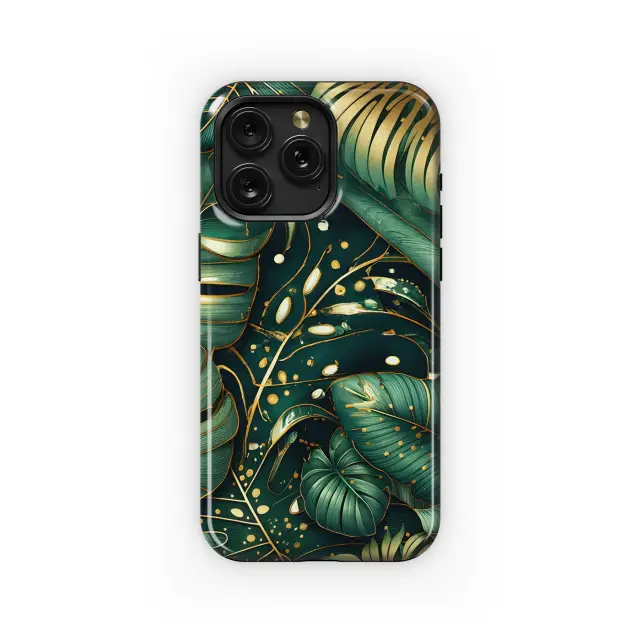 Samsung Galaxy S20 Plus 5G Monstera Leaves Tropical Gold Phone Case