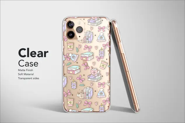 Samsung Galaxy S20 Plus Clear Book Coffee Daisy Pink Coquette Bookish Phone Case