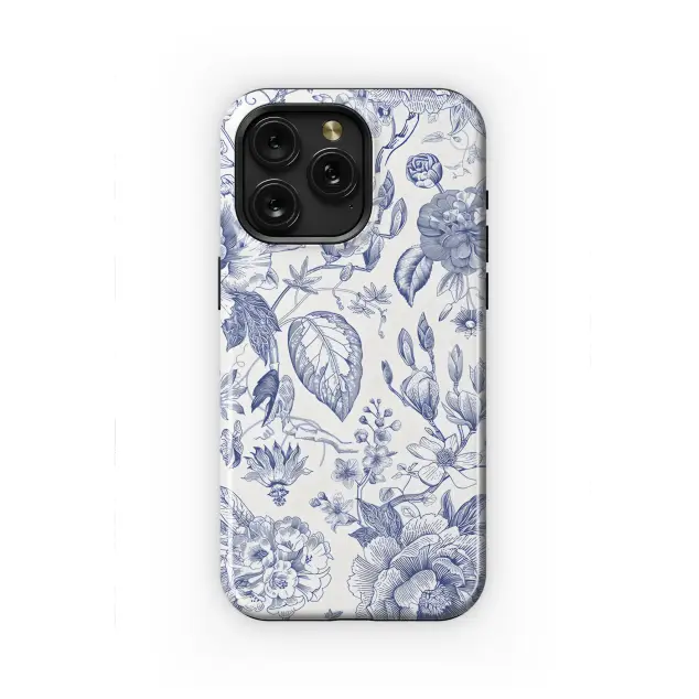 Samsung Galaxy S20 Ultra 5G Blue and White Chinoiserie Floral Seamless Pattern Phone Case