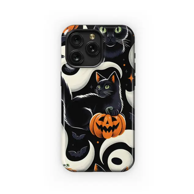 Samsung Galaxy S20 Ultra 5G Halloween Black Cats Pumpkins Ghost Phone Case