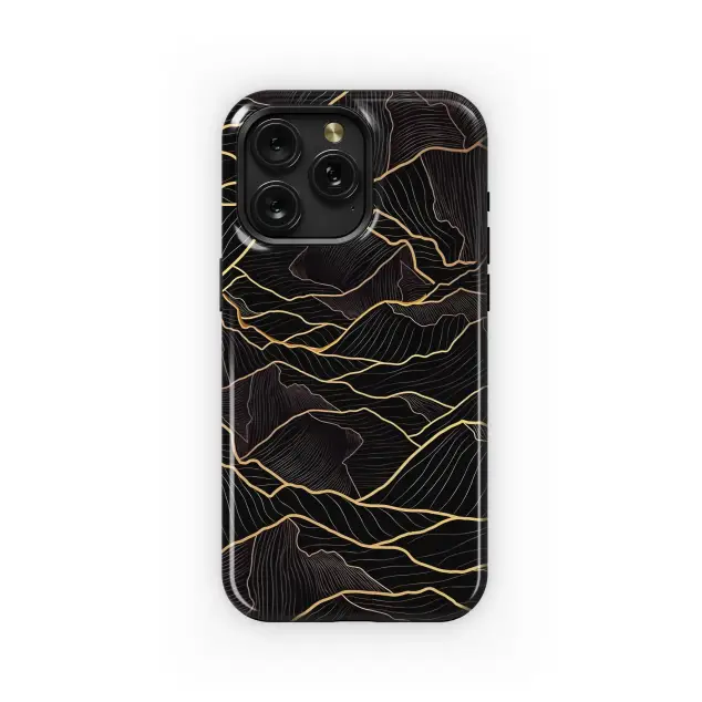 Samsung Galaxy S21 Fan Edition Golden Line Mountains Phone Case