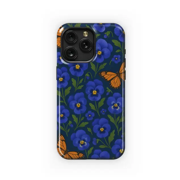 Samsung Galaxy S21 Fan Edition Monarchs Amidst the Midnight Blooms Phone Case