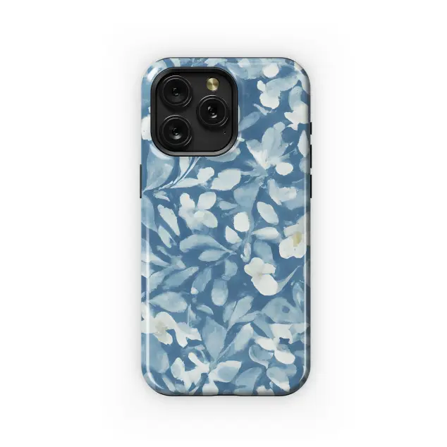 Samsung Galaxy S21 Fan Edition Watercolor Blue Floral Phone Case