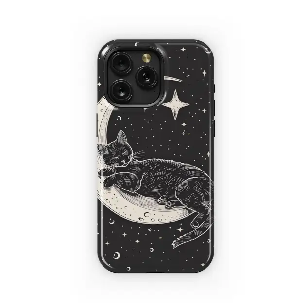 Samsung Galaxy S21 Ultra 5G Mystic Black Cat Starry Moon Phone Case