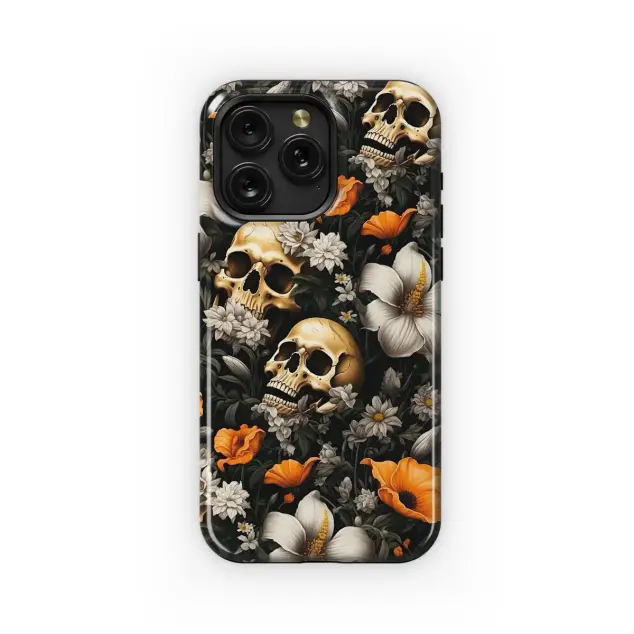 Samsung Galaxy S21 Ultra 5G Skull Head Floral Paradise Phone Case